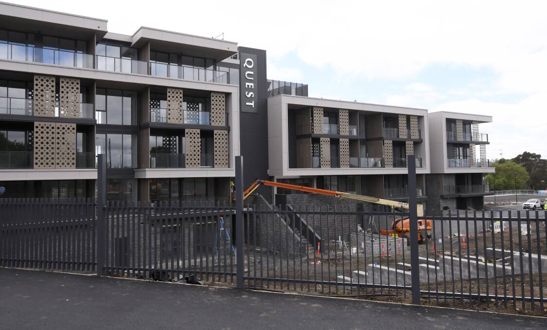 The new Quest Apartments at Ballarat Station are expected to be opened within weeks. Picture: Lachlan Bence
