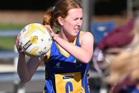 Rhannon Ezard of Sebastopol was a driving force in her side's two goal win over Melton on Saturday. Picture by Lachlan Bence