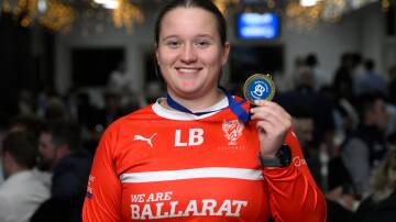 Lillee Barendsen of Golden Point CC took home the women's best and fairest award. Picture by Adam Trafford