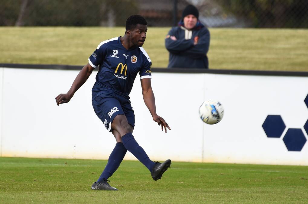 Xagai Douhadj will come into the starting line-up for Ballarat City this weekend against Clifton Hill. Picture by Kate Healy