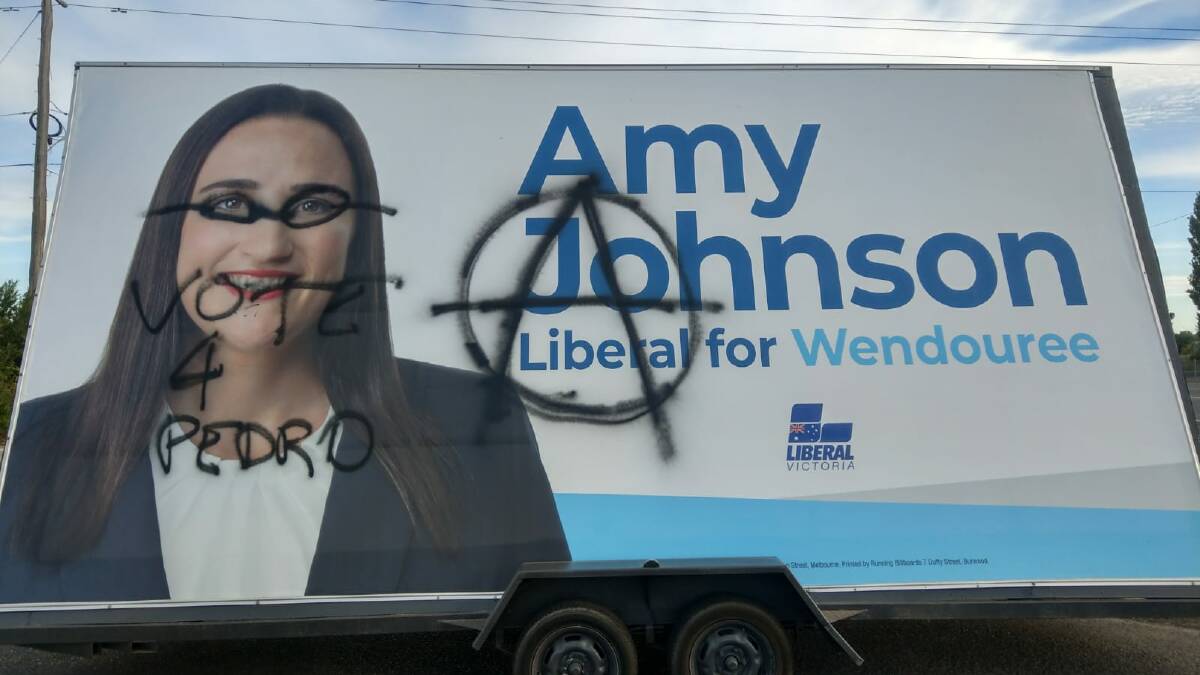 UPDATE: Labor and Liberal candidate billboards vandalised across Wendouree