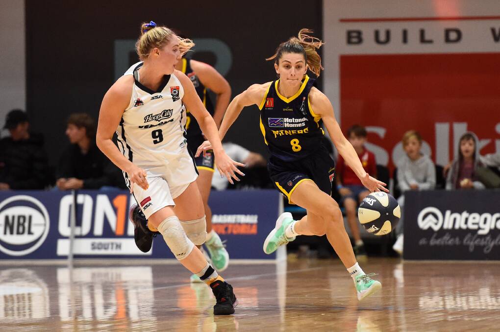 SHOOTING STAR: Ballarat Miners forward Isabella Brancatisano should be given a WNBL chance says her coach David Herbert. Picture: Adam Trafford