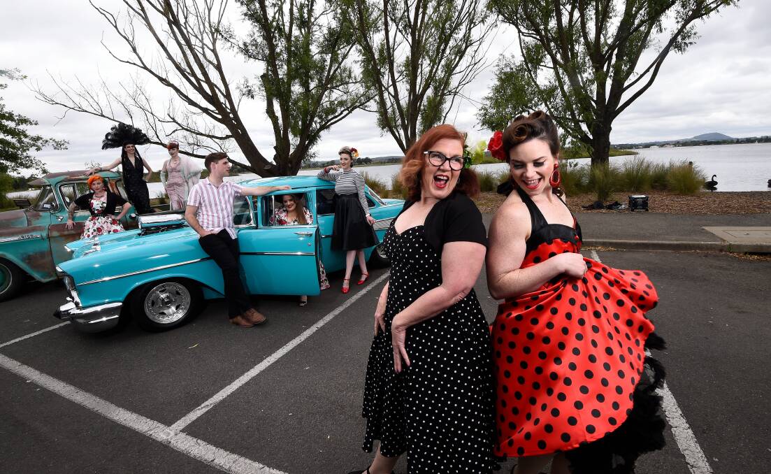 Tracey Spencer and Kristy Sellars are preparing to kick up their heels at the Rock On! festival in February. Picture: Adam Trafford