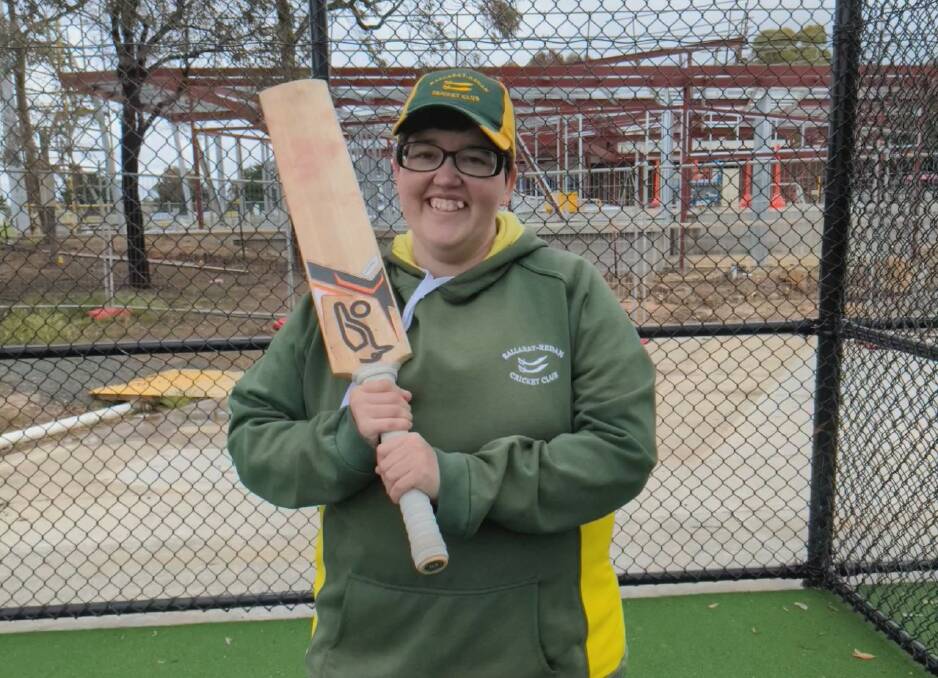 RAISING THE BAT: Ballarat-Redan cricketer Sam Sculley is set to play her 100th senior BCA match this weekend. Picture: supplied