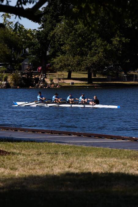 The Omnium will allow spectators to get an up close view of the rowers from any part of the Lake Wendouree bank. Picture: Adam Trafford