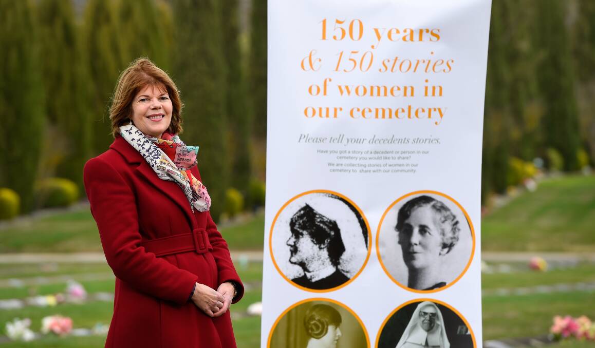 STORIED: Chair of the Ballarat Cemeteries Community Advisory Committee Sarah Lia is calling for the stories of 150 Women over 150 Years. Picture: Adam Trafford