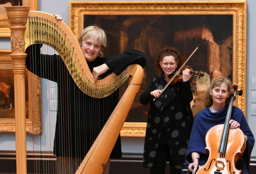 Elisabetta Ghebbioni, Nicci Dellar and Miriam Kriss will be playing at the Art Gallery of Ballarat on Tuesday night. Picture: Lachlan Bence
