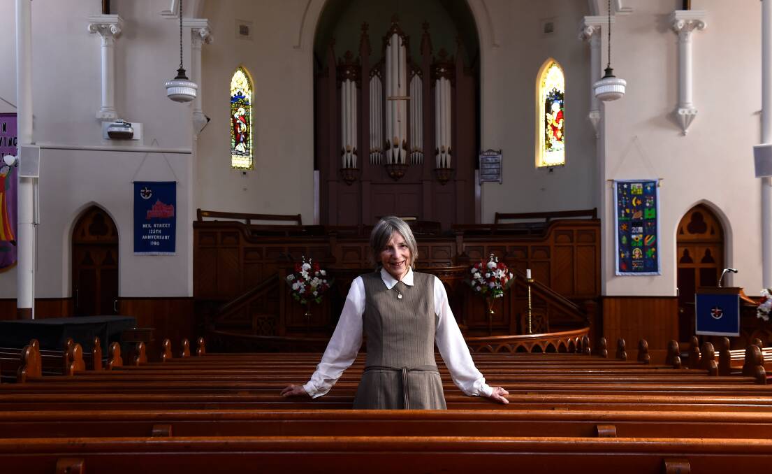 Organs of the Goldfields director Judy Houston at the Neil Street Uniting Church. Picture by Adam Trafford