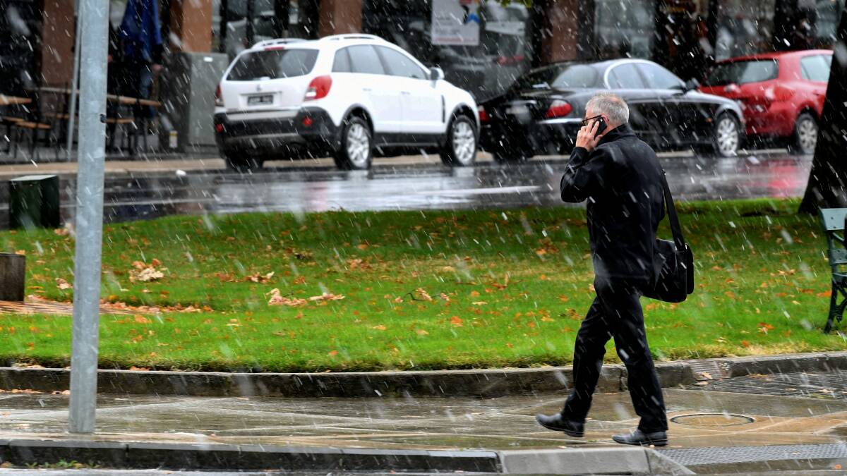 COLD AND WET: May proved to be the wettest month in Ballarat since 2016 as rain and even some snow battered the region. Picture: Lachlan Bence