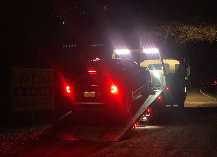 The P plater's car is towed after it was impounded at the weekend. Picture: Moorabool Police