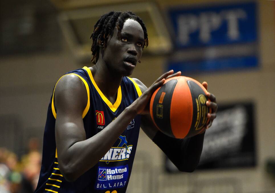 ON FORM: Deng Acuoth was instrumental in the Miners opening win over Albury-Wodonga. Picture: Adam Trafford