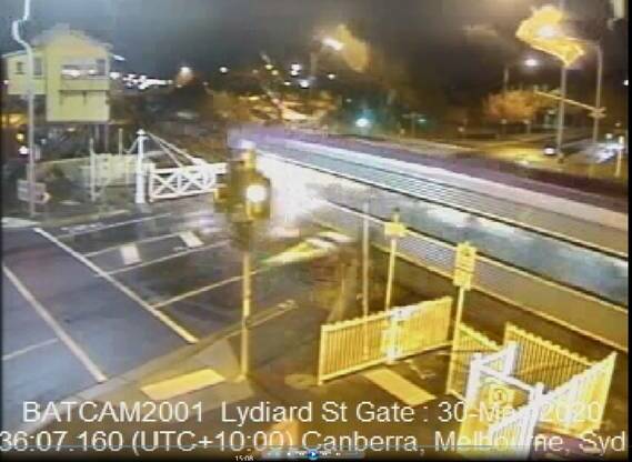 CCTV footage captures the moment of impact