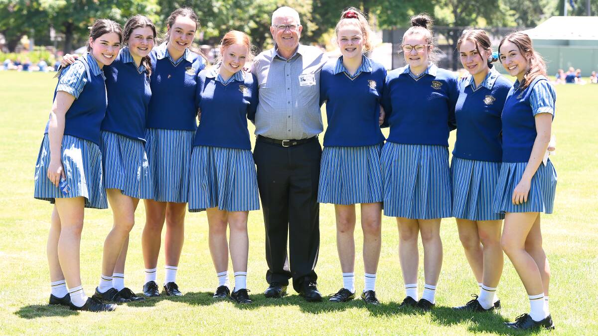 John Maher has visited schools for more than two decades, including Loreto in Ballarat last year. 