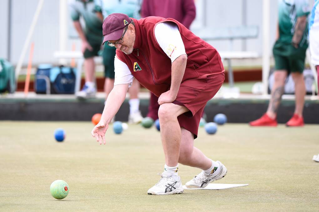 EYES ON IT: Robert Dickinson of BMS bowls in the match up with Webccona. Picture: Adam Trafford