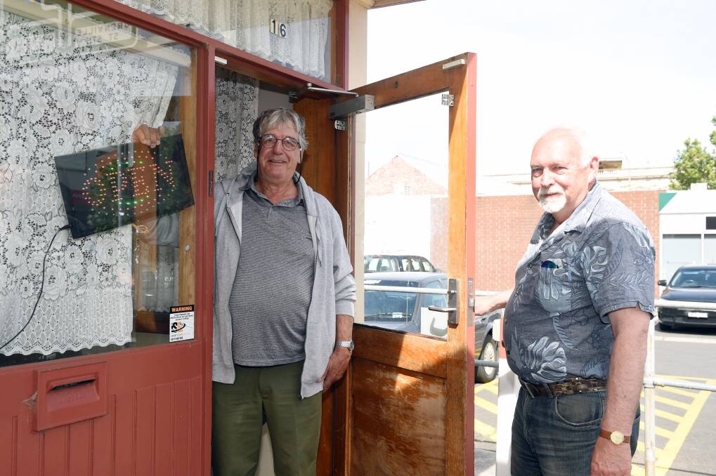 OPENING UP: Ballarat Senior Citizens Club's Geoff Pitt and John Scannell will welcome back members next week. Picture: Kate Healy