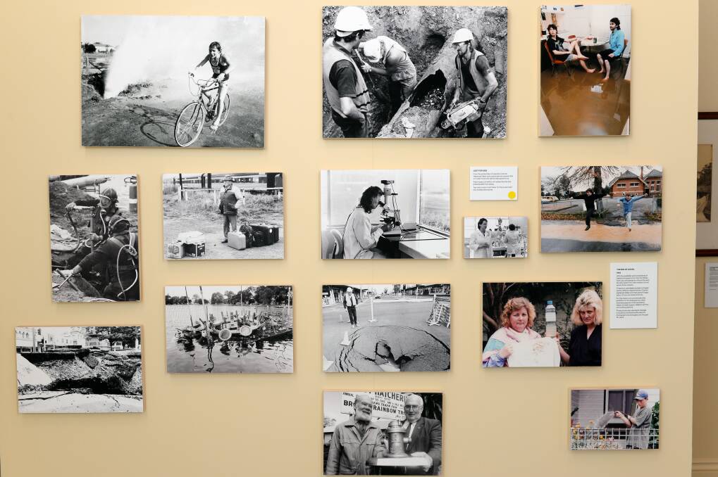 The photo, top left, is part of the `Waterworks' display as part of the Ballarat International Foto Biennale in Lydiard Street. Picture: Kate Healy