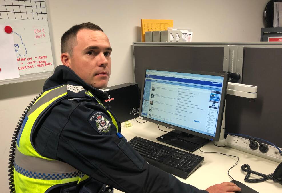 CLOSE EYE: Ballarat Sergeant Joel Dash has been working around the region for the past 13 years. Picture: Greg Gliddon
