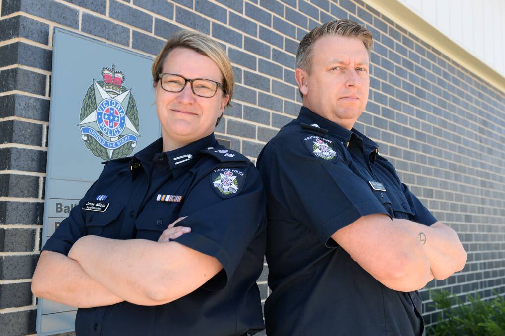 Superintendent Jenny Wilson and Inspector Dan Davison. Picture: Kate Healy