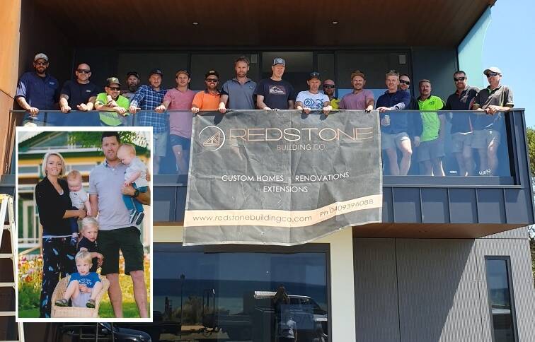 Tradies came together in a tribute to Greg Roberts who died after a workplace accident in St Leonards. 