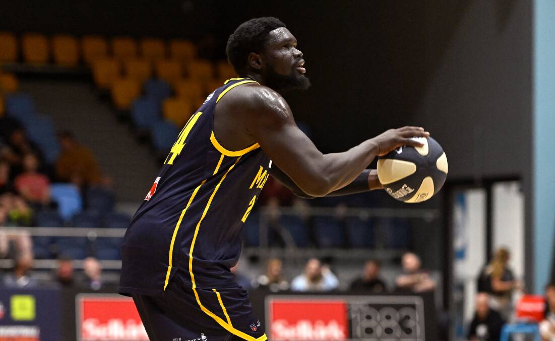 Majok Majok was massive in he victory over Hobart last weekend. Picture by Adam Trafford