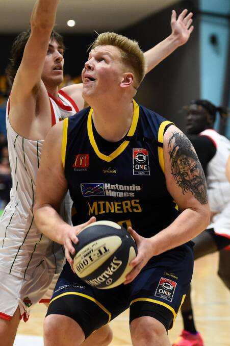 Brooks in action for the Miners last season. 