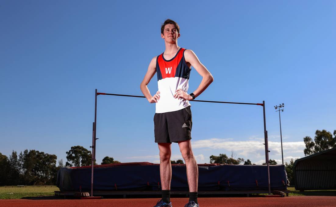 HITTING HEIGHTS: Lachlan O'Keefe was a comfortable winner at the Under 20 high jump at the Gold Coast Invitational. Picture: Luke Hemer