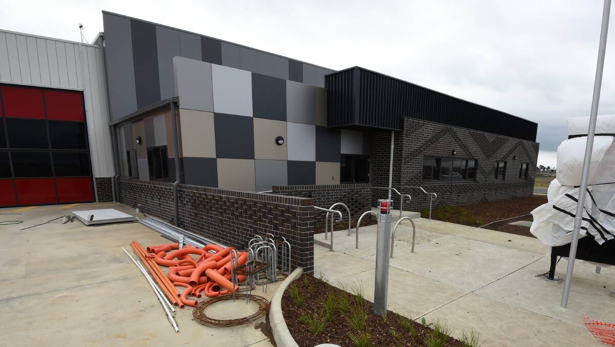 The new fire station at Ballarat West is not expected to open until December. Picture: Lachlan Bence