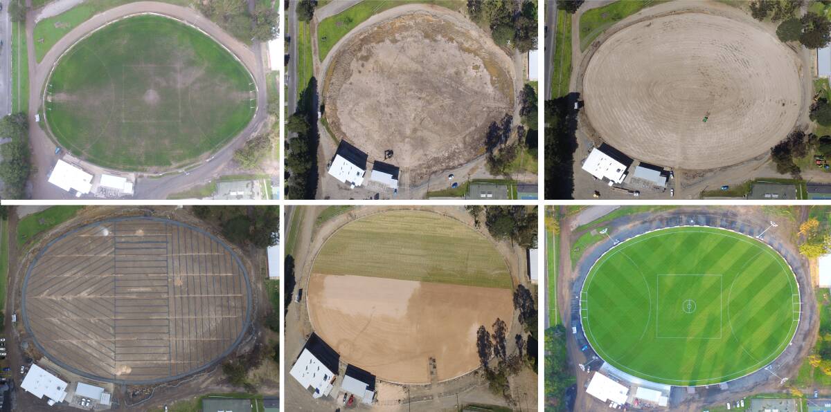 What a difference a decade makes! Sebastopol Oval is one of many that has undergone a dramatic transformation since the days of drought and mud. Picture: Skyline Drone Imaging