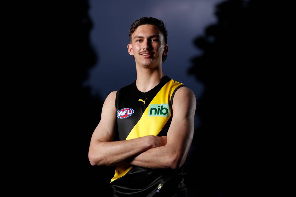 Josh Gibcus will debut for Richmond on Thursday night against Carlton. Picture; Getty Images