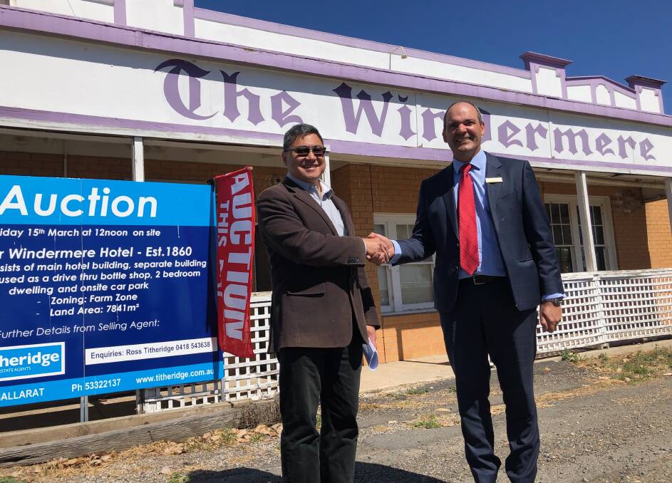 SOLD: Robert Ling (left) purchased the Windermere Hotel in March this year.