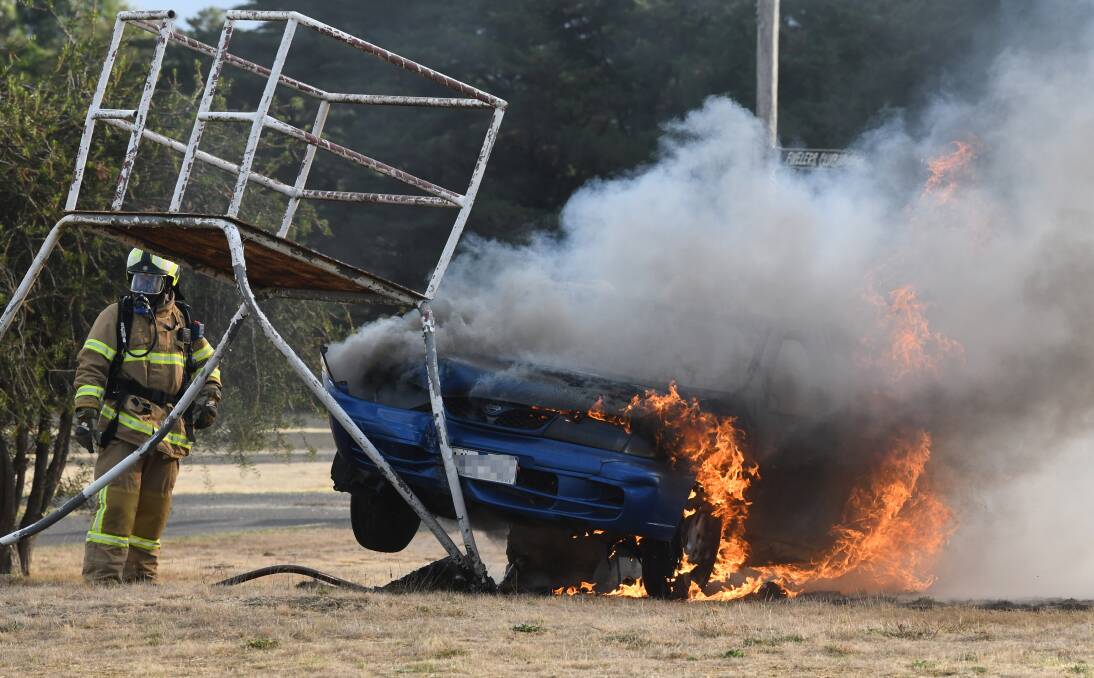 Car fires are a scourge on the community, for firefighters, police and victims. Picture: Lachlan Bence