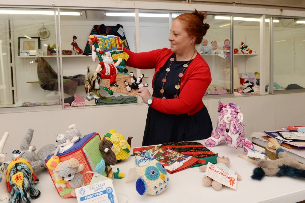 Morgan Wills spent much of Wednesday judging the arts and crafts competitions. Picture: Kate Healy