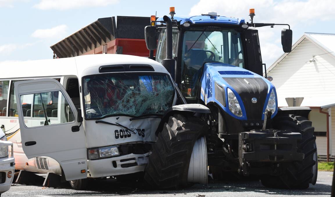 A serious school bus and tractor crash in October highlighted how critical phone coverage was needed in Lexton. Picture: Kate Healy