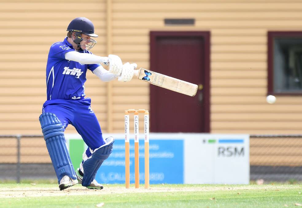 TOP KNOCK: Joshua White was outstanding reaching 111 not out against Ballarat-Redan. Picture: Adam Trafford