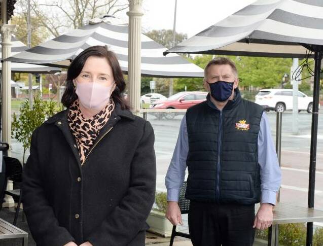 Commerce Ballarat's Jodie Gillett and The Red Lion's David Canny are among those to express concerns about roll backs of JobKeeper in January after a strong December.