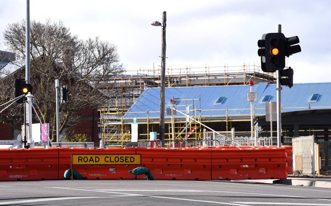 LONG WAIT: Lydiard Street North remains closed to traffic at Ballarat Station more than six months after the southern gate was smashed by an out of control train.