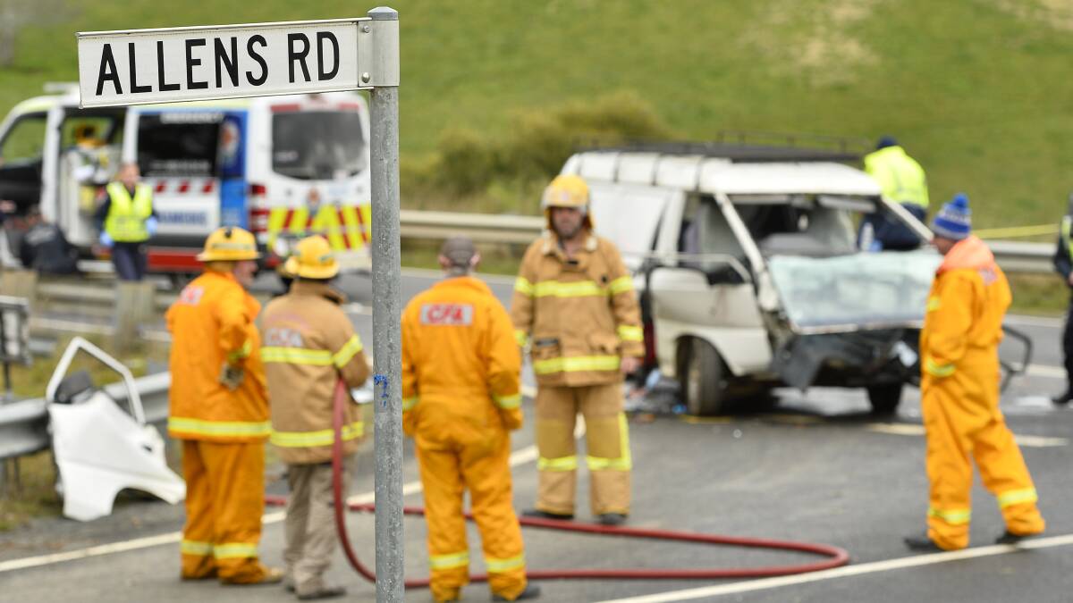 A man has died in hospital after a crash at Coomoora on Friday morning. Picture: Dylan Burns