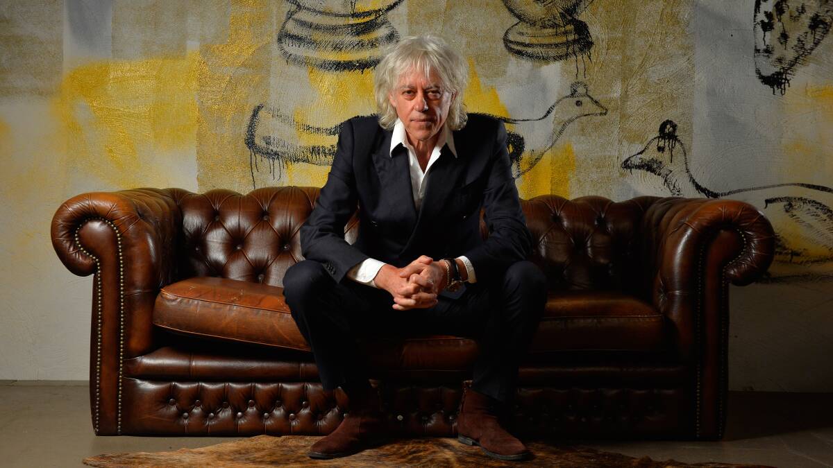 Deep in thought: Sir Bob Geldof at The Stables, at The Pub With Two Names, ahead of a Committee for Ballarat dinner. Picture: Adam Trafford