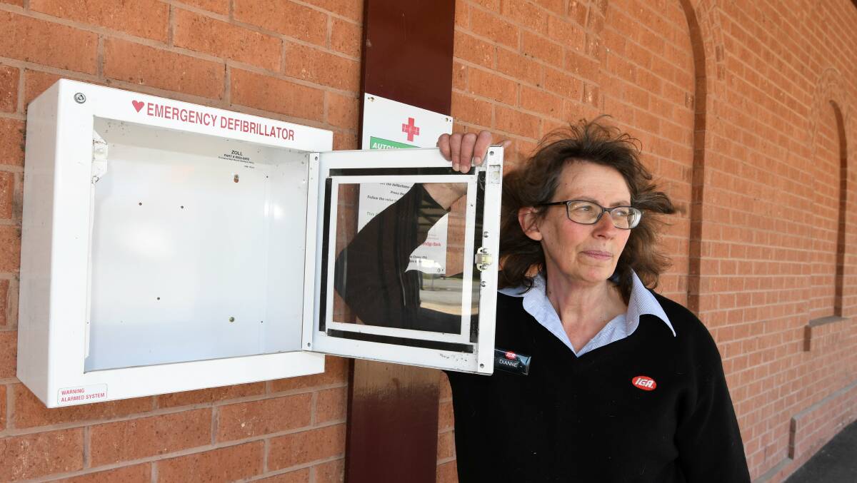 Weeks after Clunes IGA has its defibrillator stolen, thieves have this time broken into the store. Picture: Lachlan Bence
