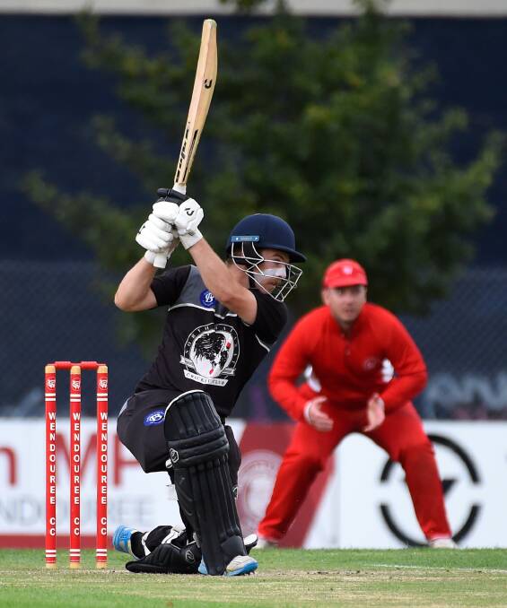 TIMING YOUR RUN: North Ballarat skipper Mick Nolan was on fire with the bat against Wendouree over the weekend, helping his side to a mammoth total. Picture: Adam Trafford