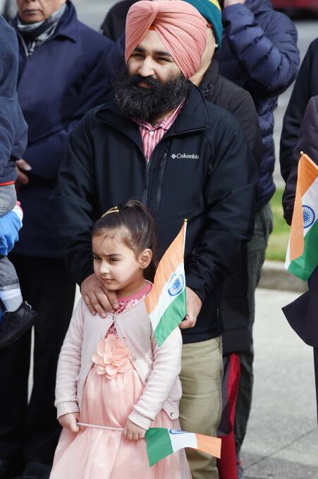 Mehar, 5, and Ramandeep Gill of Black Hill. Picture: Kate Healy