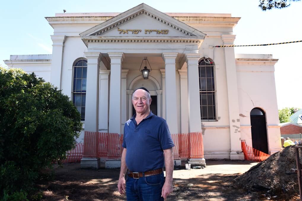 RENOVATION: Ballarat Synagogue president John Abraham oversees the upgrade of one of the city's oldest buildings. Picture: Adam Trafford