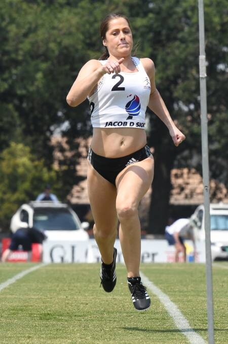 AMAZING: Grace O'Dwyer was one of the fastest qualifers for the semi-finals at the Stawell Gift. Picture: Lachlan Bence