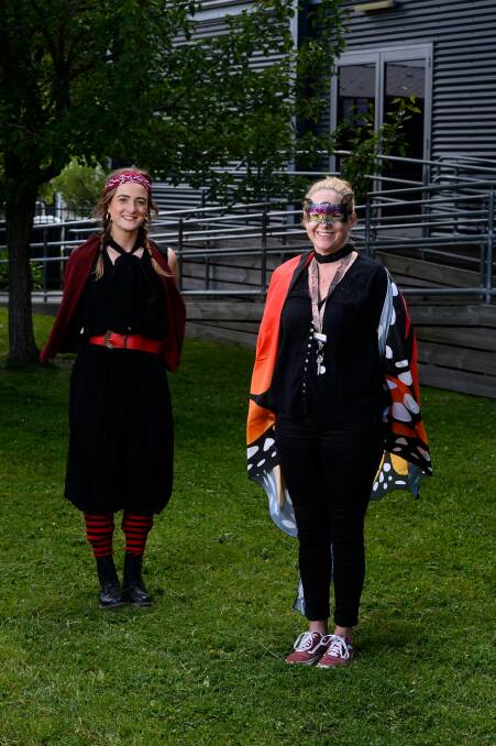Woady Yaloak teachers Emily Wood and Megan Webb dressed up for Book Week for their students. Picture: Adam Trafford