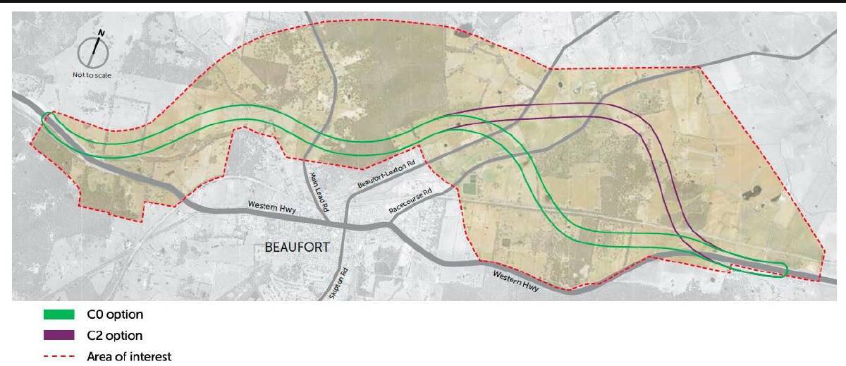 The Beaufort Bypass preferred route was released in July last year.