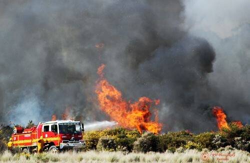 CFA crews quickly brought this fire in Smythesdale under control on Saturday. Pic: Colin  Woodgate