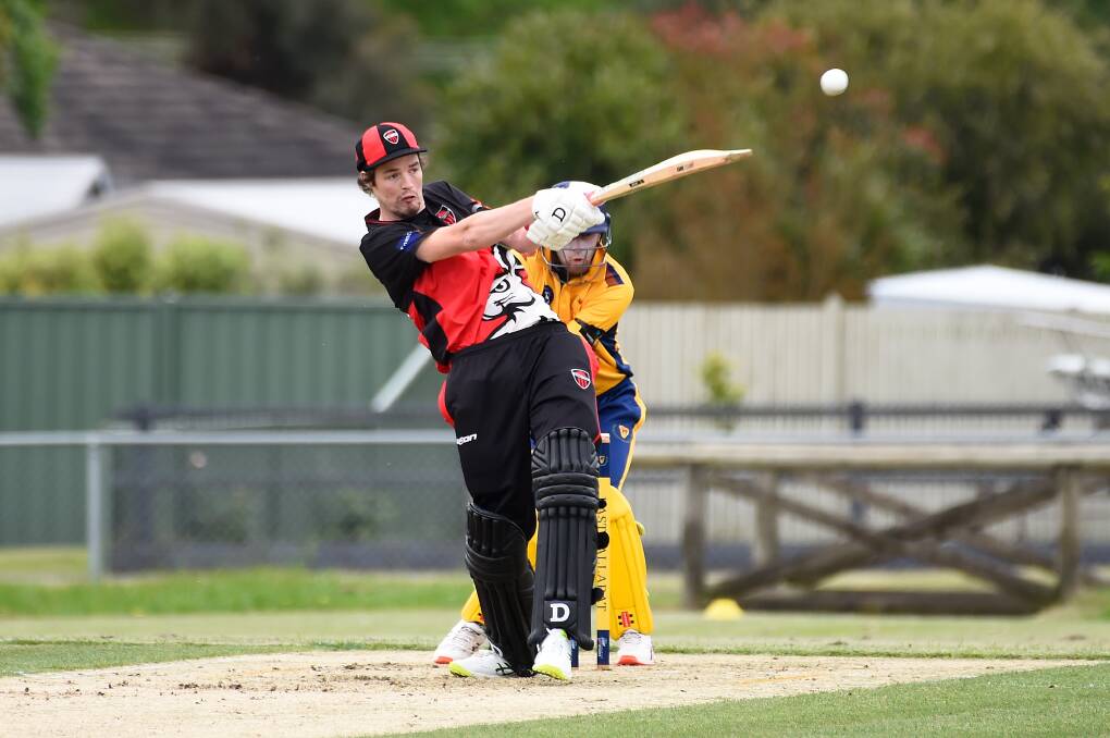 Travis Parsons of Buninyong CC in round one. Picture: Adam Trafford