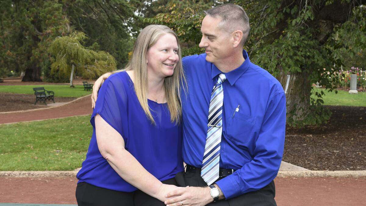 Shannon's Bridge is providing at home palliative care for terminally ill patients. Jeremy and Belinda McKnight at today's announcement of $2.5 million funding. Picture: Lachlan Bence