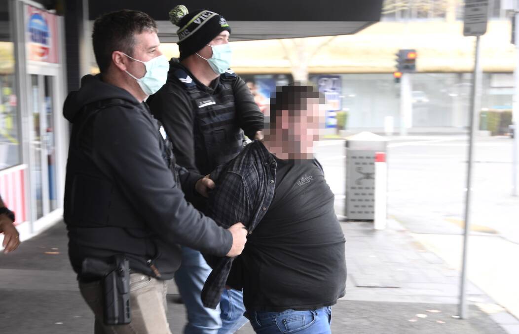The man was arrested on Tuesday morning. Photo: Lachlan Bence