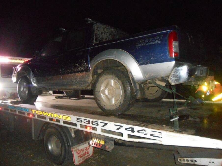 Police impounded a Nissan Navara on Tuesday night